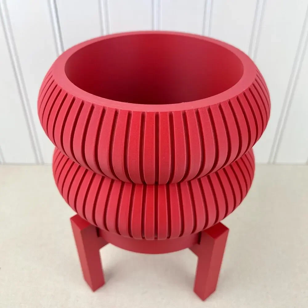 Sculptural Indoor Planter Pot, Milo Planter Pot, Indoor Flower Pot, Ridged